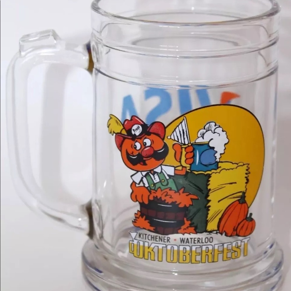 Octoberfest Canada Glass Beer Mug Visa Kitchener Waterloo Festival